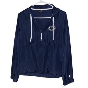 Colosseum women’s quarter-zip lightweight windbreaker hooded jacket (small)